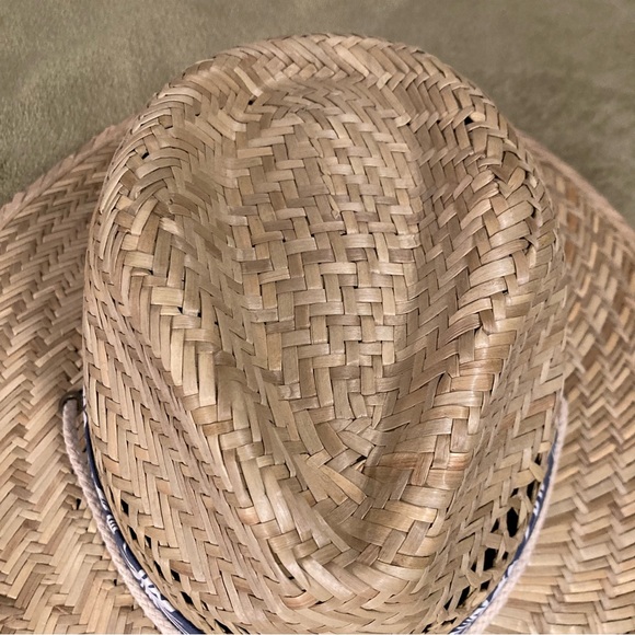 NWOT Vintage Unbranded Natural Rush Straw Sun Hat One Size - Picture 5 of 12